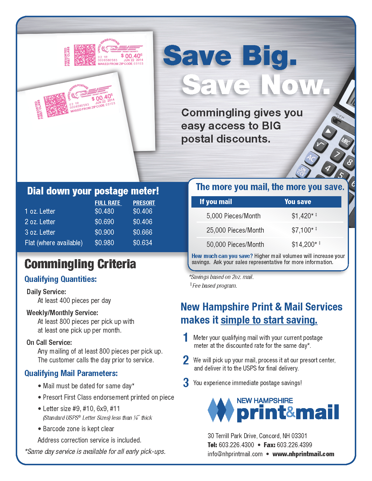 Presort / First Class Mailing